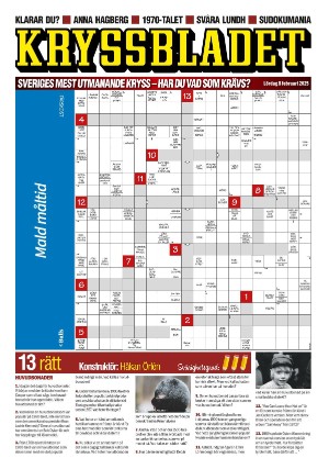 Aftonbladet Kryssbladet 2025-02-08