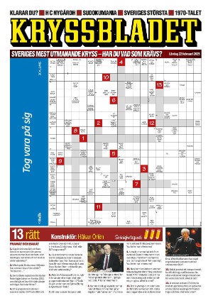 Aftonbladet Kryssbladet 2025-02-22