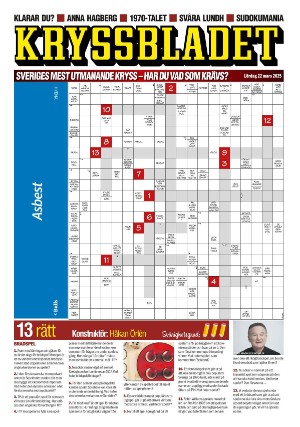 Aftonbladet Kryssbladet 2025-03-22