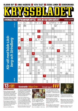Aftonbladet Kryssbladet 2025-04-05