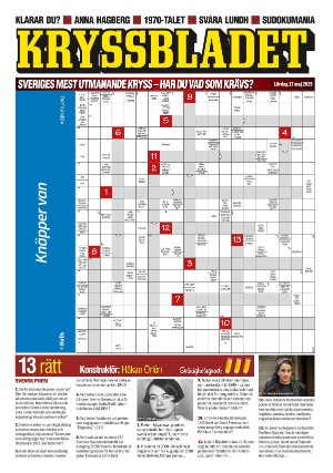 Aftonbladet Kryssbladet 2025-05-17