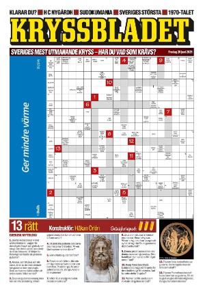 Aftonbladet Kryssbladet 2025-06-20
