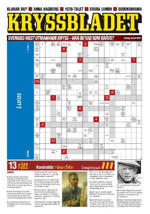 Aftonbladet Kryssbladet 2025-07-12