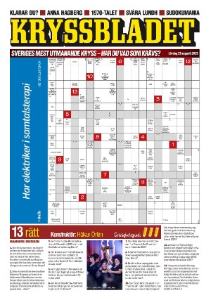 Aftonbladet Kryssbladet 2025-08-23