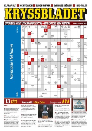 Aftonbladet Kryssbladet 2025-10-11