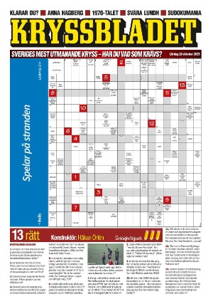 Aftonbladet Kryssbladet 2025-10-18