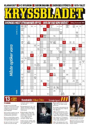 Aftonbladet Kryssbladet 2025-11-22