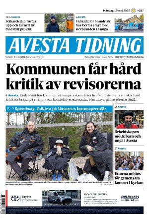 Förstasida Avesta Tidning