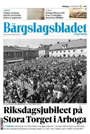 Förstasida Bärgslagsbladet