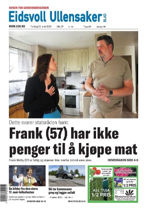 Forside Eidsvoll Ullensaker Blad