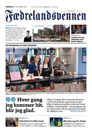 Fædrelandsvennen 29.10.25