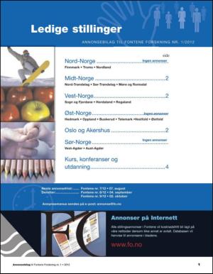 Fontene Forskning Bilag 2012/1 (29.06.12)