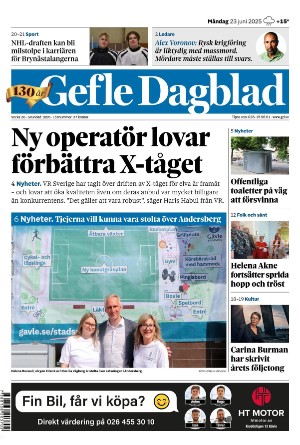 Gefle Dagblad 2025-06-23