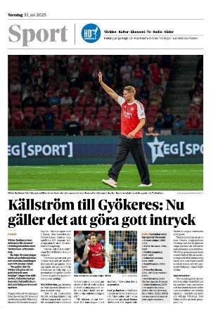 Helsingborgs Dagblad Section B 2025-07-31