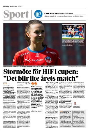 Helsingborgs Dagblad Section B 10/8/2025
