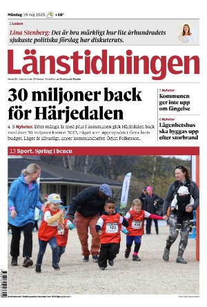 Förstasida Länstidningen Östersund