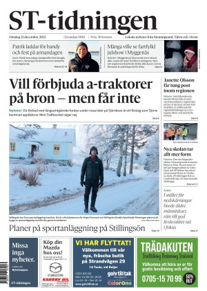 Förstasida ST-tidningen