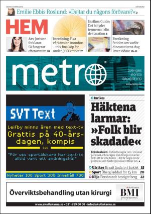 Metro Göteborg 2019-03-12