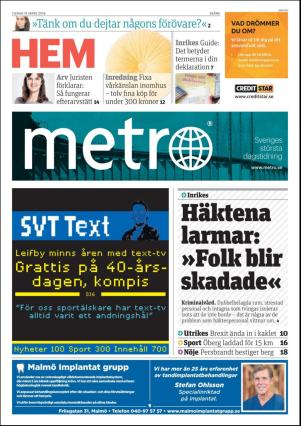 Metro Skåne 2019-03-12