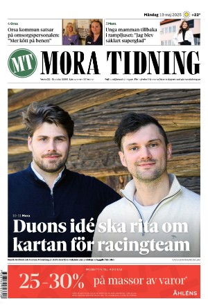 Förstasida Mora Tidning