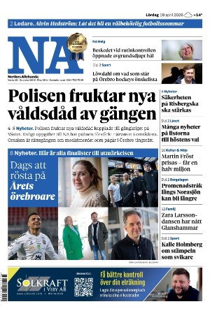 Nerikes Allehanda 2026-04-18