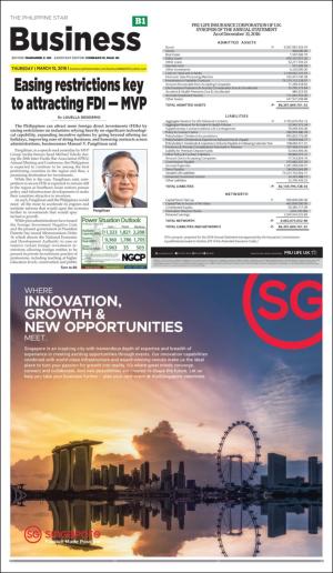 The Philippine Star Business section 3/15/18