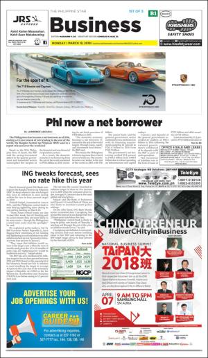 The Philippine Star Business section 3/19/18