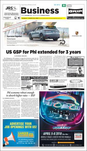 The Philippine Star Business section 3/26/18