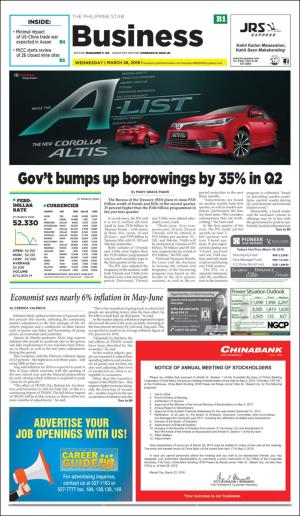 The Philippine Star Business section 3/28/18