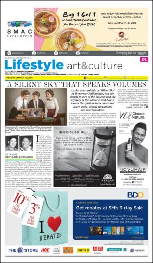 The Philippine Star Entertainment 1st Section 3/12/18