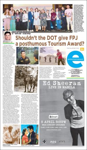 The Philippine Star Entertainment 1st Section 3/21/18