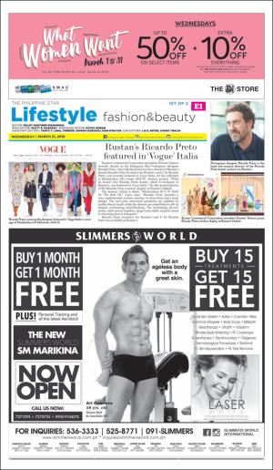The Philippine Star Entertainment 2nd Section 3/21/18
