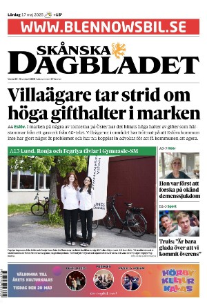 Förstasida Skånska Dagbladet