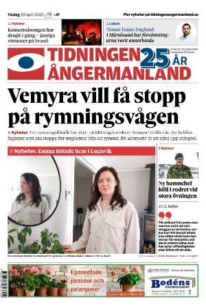 Tidningen Ångermanland 2025-04-29