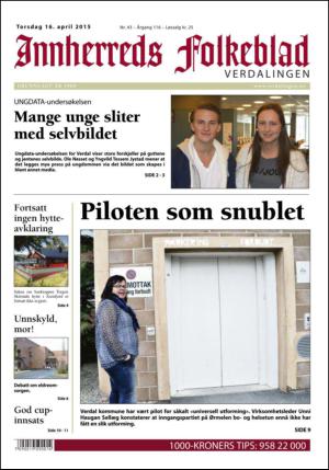 Innherreds Folkeblad Verdalingen 16.04.15