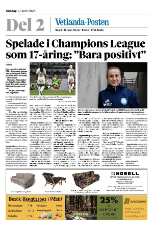 Vetlanda-Posten Del2 2025-04-17