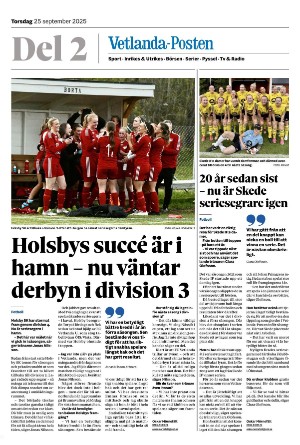 Vetlanda-Posten Del2 2025-09-25