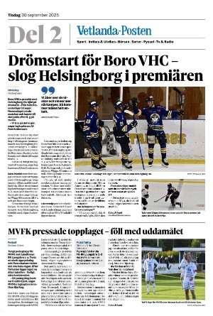 Vetlanda-Posten Del2 2025-09-30