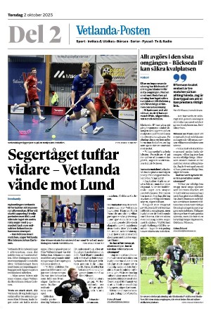 Vetlanda-Posten Del2 2025-10-02