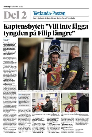 Vetlanda-Posten Del2 2025-10-09